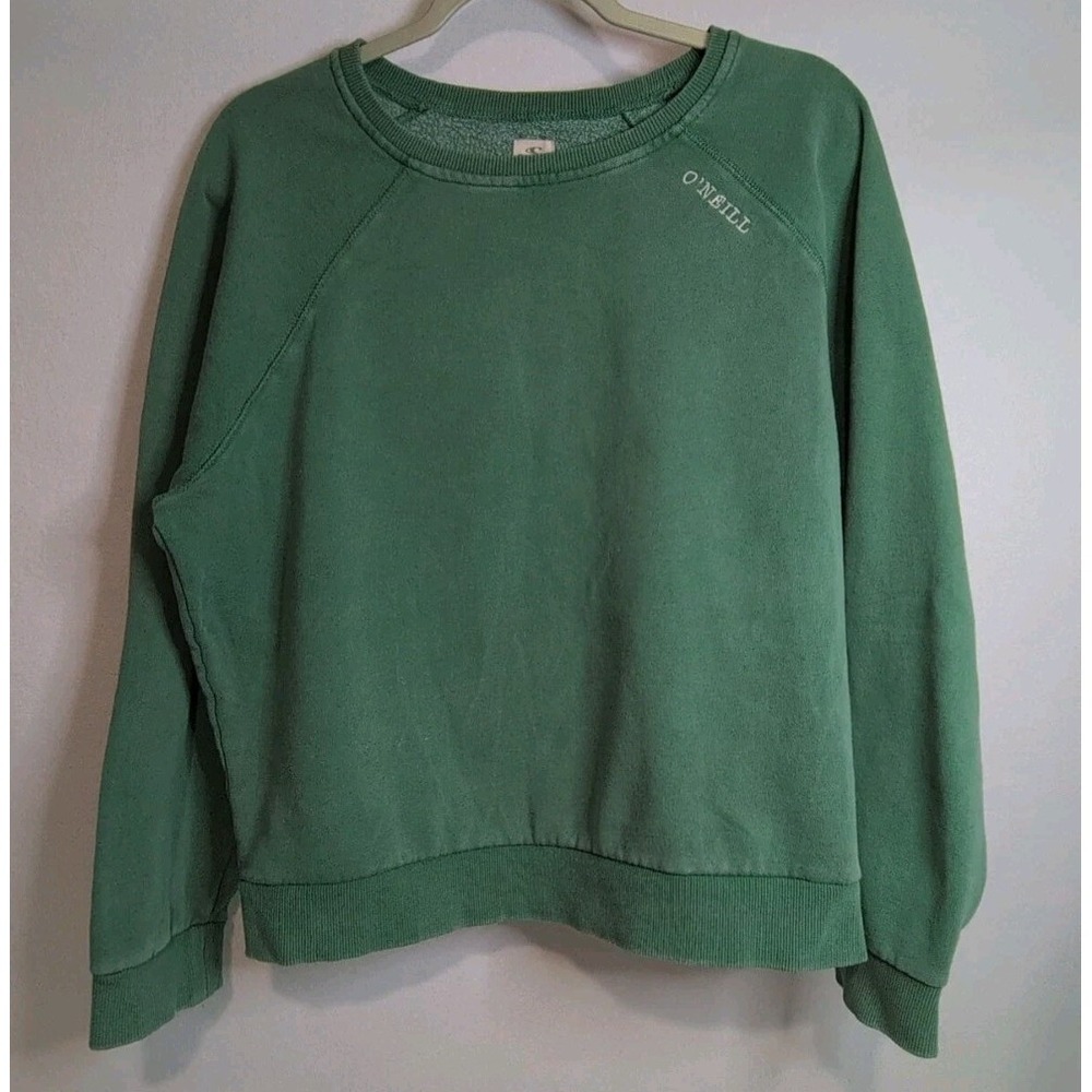 O'Neill Women's Crewneck Sweatshirt With Raglan Sleeves Sage Green Large